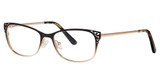 Genevieve Boutique Eyeglasses Highlight matte black/gold ombre