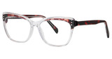 Modern Art Eyeglasses A617 crystal/burgundy