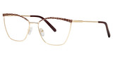 Modern Art Eyeglasses A614 burgundy/gold