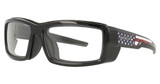 ArmouRx Eyeglasses 6014A BLACK WITH USA FLAG/USA