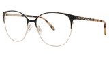 Daisy Fuentes Eyeglasses Daisy Fuentes La Veronica BLK/GOLD/235