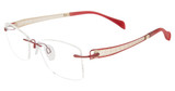 Line Art Eyeglasses XL 2152 Burgundy/BU