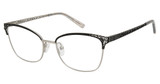 Nicole Miller Eyeglasses Delavan BLACK/GOLD/C01