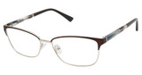 Nicole Miller Eyeglasses BRISTOL MT DARK BROWN/C02