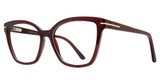 Serafina Eyewear Eyeglasses Glamour Clip Burgundy