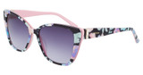 Bebe Eyeglasses BB7238 JET FLORAL/001