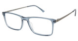 TLG Eyeglasses NU058 TRANS BLUE/GOLD/C02