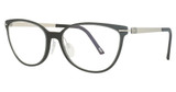 Silhouette Eyeglasses 1600 black silver/9000