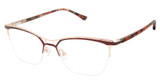 L.A.M.B. Eyeglasses LA102 burgundy/rose gold/BUR