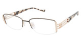Tura Eyeglasses TE279 Black / Rose Gold/BLK