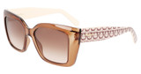 Ferragamo Eyeglasses SF1042S TRANSPARENT BROWN/232