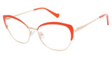 BETSEY JOHNSON Eyeglasses FIVE STARS Coral/COR
