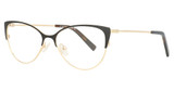 Flower Eyeglasses FLR6041 Satin Black/Shiny Classic Gold/770