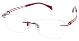 Line Art Eyeglasses XL 2156 Wine/WI