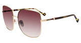 Yalea Eyeglasses SYA030 Burgundy/Gold 0A93