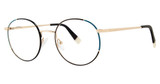 Fashiontabulous Eyeglasses 10X266 black/teal/gold