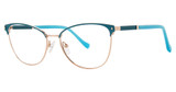 Modern Art Eyeglasses A620 teal/gold