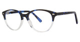 Genevieve Paris Design Eyeglasses MELODIC navy tortoise crystal