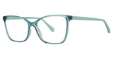 Genevieve Paris Design Eyeglasses VERIFY teal crystal