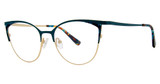 Modern Art Eyeglasses A623 matte teal/gold