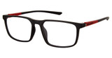 Champion Eyeglasses REVEL200 MATTE BLACK/RED/C01