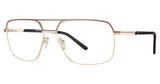 Vivid Eyeglasses BIG AND TALL 25 matt brown/sh gold