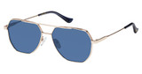 Denon Eyewear Eyeglasses TRISTAN Shiny Gold_DARK BLUE