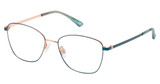Kliik:denmark Eyeglasses K-721 TEAL ROSE GOLD/M216