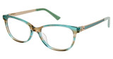 Nicole Miller Eyeglasses LAYLA GREEN TAN TRANS/C03
