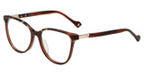 Yalea Eyeglasses VYA050V Transparent Tobacco 0851