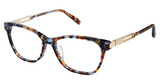 Superflex Eyeglasses SF-617 BLUE FLORAL GOLD/S401