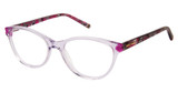 BETSEY JOHNSON Eyeglasses EYE HEART U Purple/PUR
