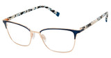 gx by GWEN STEFANI Eyeglasses GX093 teal/rose gold/TEA