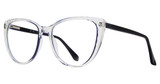 Value Eyeglasses METRO 66 crystal with blue line