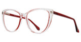 Value Eyeglasses METRO 66 crystal with wine line