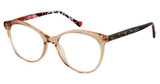 BETSEY JOHNSON Eyeglasses NAME DROP Tan/TAN