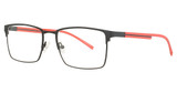 HeadLines Eyeglasses HL-1530 MATT BLACK/ORANGE/C1