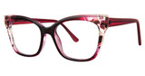 Modern Plastics I Eyeglasses OBTAIN fuchsia marble/crystal