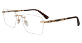 Police Eyeglasses VPLF84 Gold/Havana 0H34