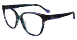 Yalea Eyeglasses VYA060 Blue Havana 0921