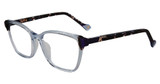 Yalea Eyeglasses VYA062L Transparent Blue 0G35