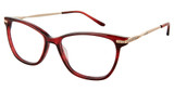 Exces Eyeglasses EXP171 BURGUNDY-GOLD
