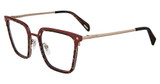 Police Eyeglasses VPLG25 Striated Multicolor/Burgundy 0K99
