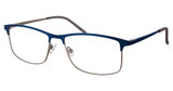Eco Eyeglasses SESAME STTEL BLUE/SILVER/DBLS