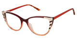 Lulu Guinness Eyeglasses L942 burgundy/CIN