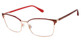 Lulu Guinness Eyeglasses L235 red/rose gold/RED