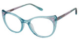 Lulu by Lulu Guinness Eyeglasses LK043 teal/purple/TEA
