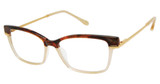 Lulu Guinness Eyeglasses L240 brown/gold/BRN