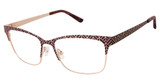 L.A.M.B. Eyeglasses LA122 eggplant/rose gold/EGG