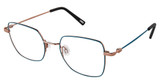 Kliik:denmark Eyeglasses K-739 TEAL ROSE GOLD/M204
